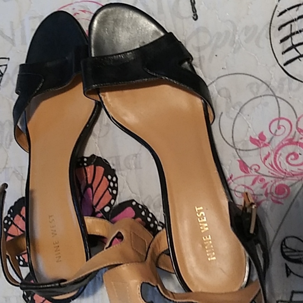 Black ankle wrap dressy 3 inch heels